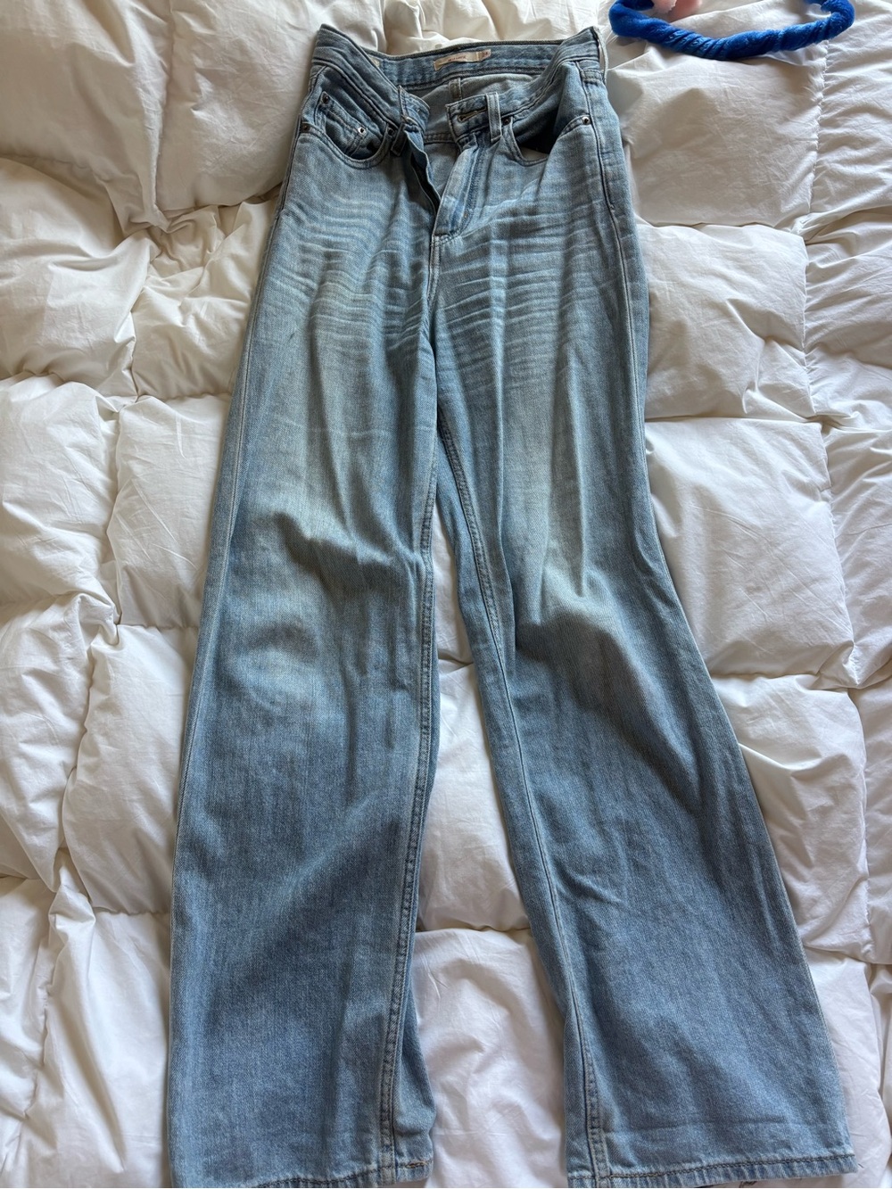 Levi’s Light Wash Straight-Leg Jeans - Light Blue